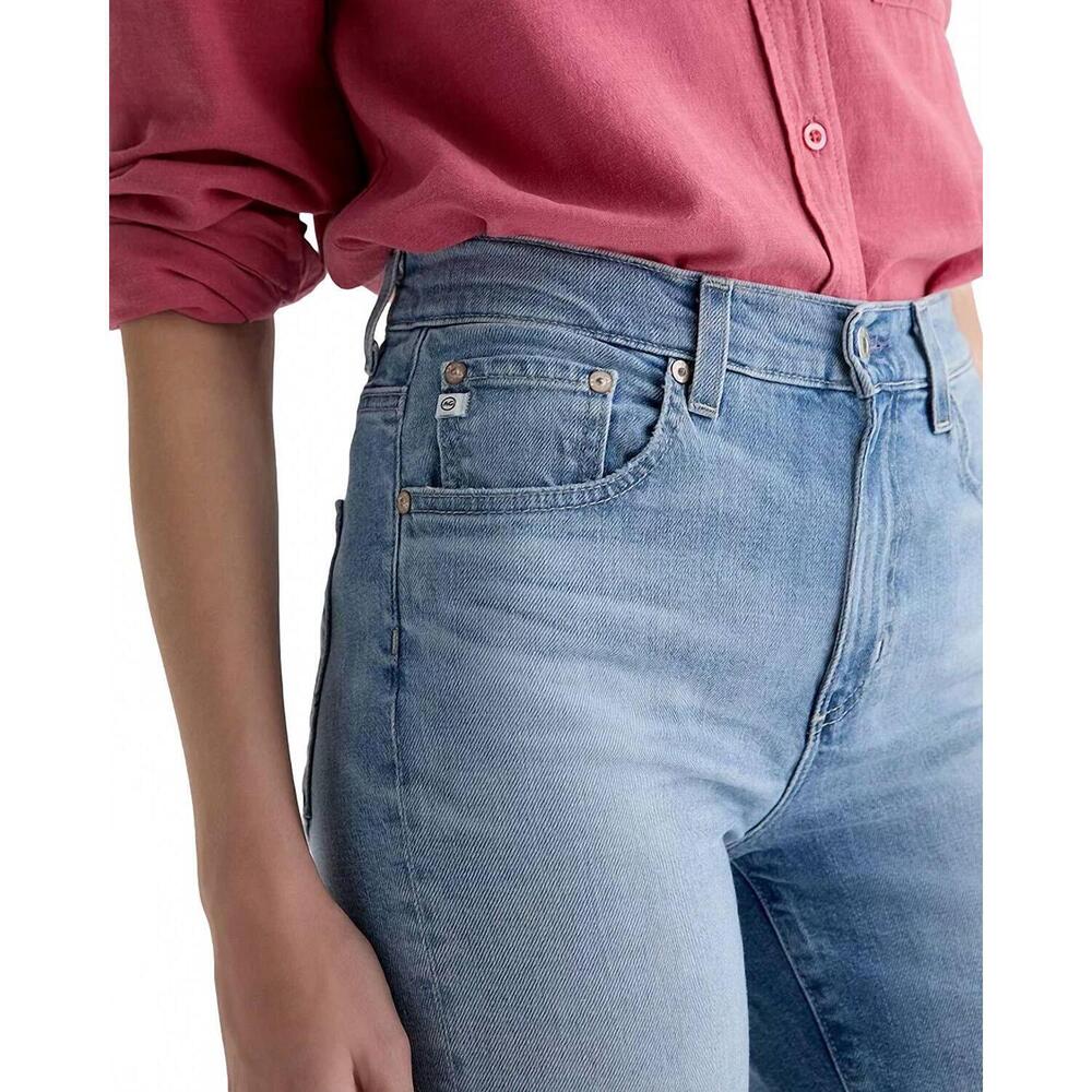 NEW AG JEANS brinley mid rise straight crop jeans in fiction - Picture 6 of 8